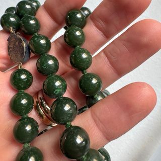 Collana vintage giada verde