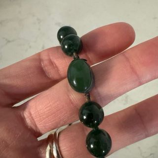 Collana vintage giada verde