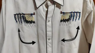 Camisa Western Bordada Talla XXL mexicana