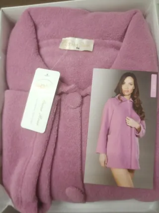 Vestaglia bouclet donna abbottonata