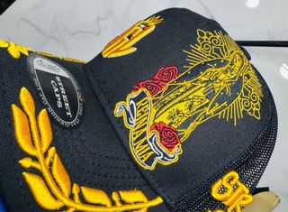 Gorra Virgen de Guadalupe Negra y Dorada