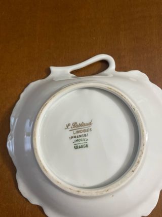 Plato porcelana Limoges antiguo floral colección