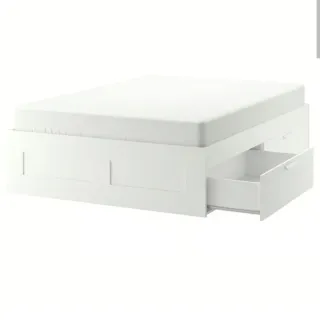 Cama Ikea Blanca con Cajones
