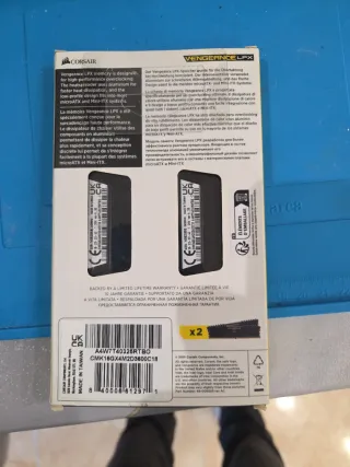 2x 8GB DDR4 3600MHz Corsair RAM