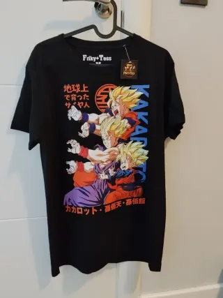 Camiseta Dragon Ball Friky+Tess Negra Talla M