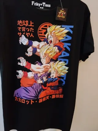 Camiseta Dragon Ball Friky+Tess Negra Talla M