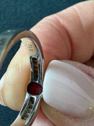 Anillo Oro Zafiro y Diamantes