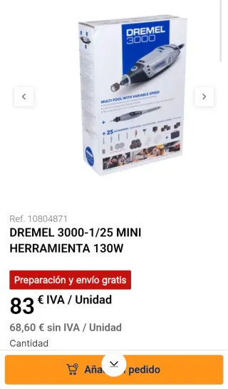 DREMEL 3000-1/25 MINI HERRAMIENTA 130W