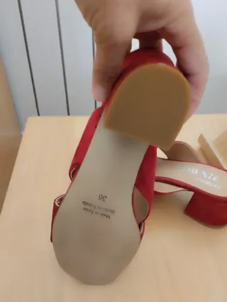 Sandalias Brownie Rojas Talla 36 .piel