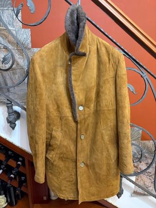 Cappotto Montone Shearling Vera Pelle scamosciata
