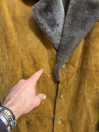 Cappotto Montone Shearling Vera Pelle scamosciata