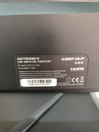 Monitor Keep Out Led Gaming 21" Negro