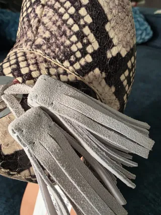 Sandalias cuña Casadei piel serpiente 38