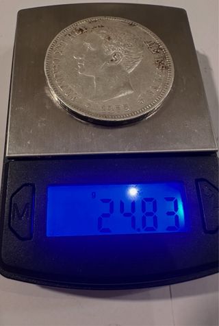 5 Pesetas Alfonso XII 1875 Plata 900