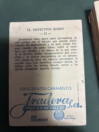 Cromos El Detective Bobby Tradera