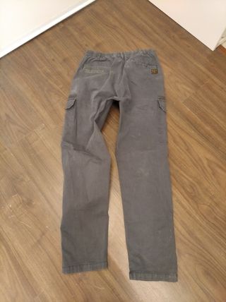 Pantalones cargo grises talla L