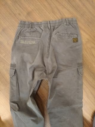 Pantalones cargo grises talla L