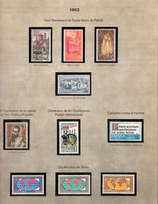 1963 Colección Sellos España año 1963
