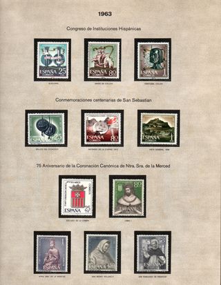 1963 Colección Sellos España año 1963
