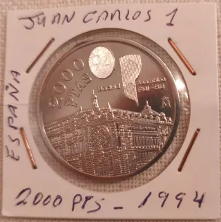 Moneda 2000 pesetas Juan Carlos 1994