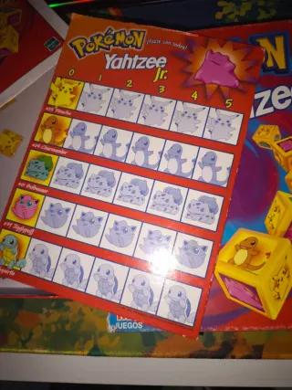 Pokemon Yahtzee Jr. Juego de Mesa Hasbro OFICIAL
