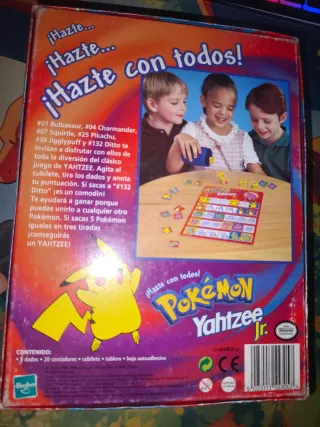 Pokemon Yahtzee Jr. Juego de Mesa Hasbro OFICIAL