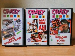 3 Videocassette Crazy Sport VHS