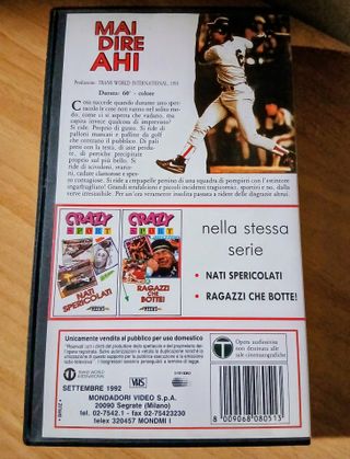 3 Videocassette Crazy Sport VHS