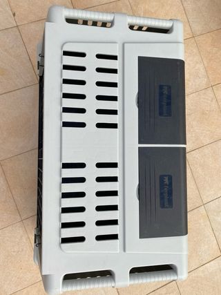 Transportín para perro grande (Negro/Gris)