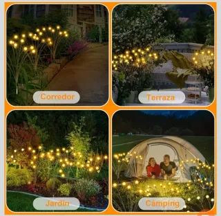 4 Luces Solares LED para Jardín