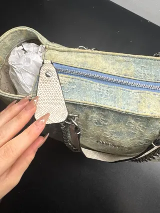 Borsa Guess Denim Beige/Blu
