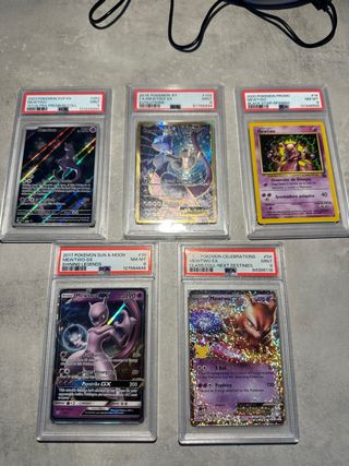 Lote 5 Cartas Mewtwo en PSA