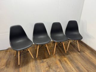 Pack 4 Sillas Nórdicas Negras ¡Oportunidad!