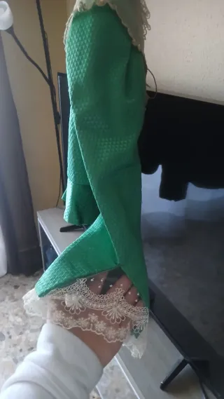 Traje de Fallera Adulta Naranja y Dorado