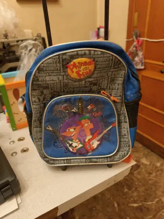 Mochila Carro Infantil Phineas y Ferb