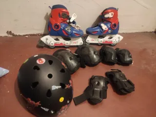 Patines y equipo de protección infantil
