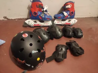 Patines y equipo de protección infantil