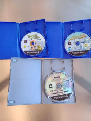 Pack 3 Juegos Shrek PS2: Shrek 2, Shrek Tercero, S