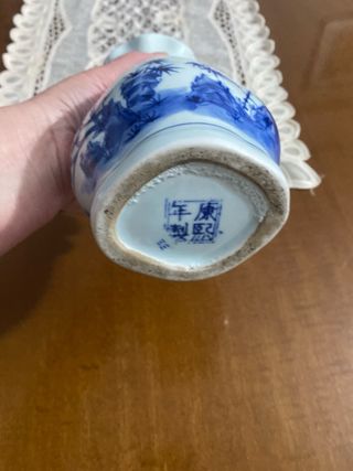 Jarrón porcelana Chino antiguo