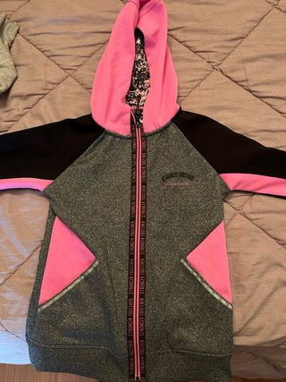 Conjunto sudaderas niña Adidas gris/rojo 9/10 años