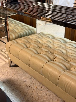 Banco pie de cama Lamartine Beige Cuero