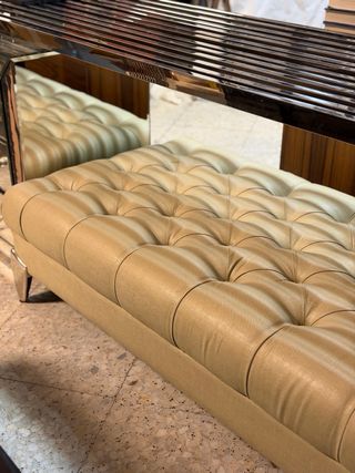 Banco pie de cama Lamartine Beige Cuero