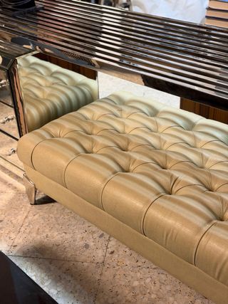 Banco pie de cama Lamartine Beige Cuero