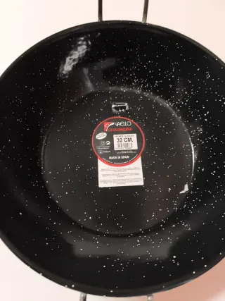 Lote Paella Honda y Sartén Acero Esmaltado