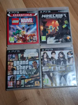 Lote 4 Juegos PS3: Lego Marvel, Minecraft, GTA V,