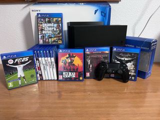 PS4 1Tb con mando y juegos COMO NUEVA
