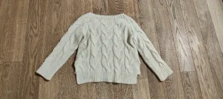 Maglione bianco in lana da ragazza