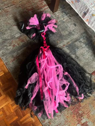 Disfraz Maléfica Niña Negro/Rosa