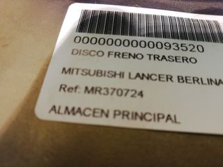 DISCO FRENO TRASERO MITSUBISHI CARISMA BERLINA 4 (DA0) (2)