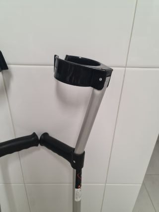 Par de Muletas Canadianas Novas em Alumínio